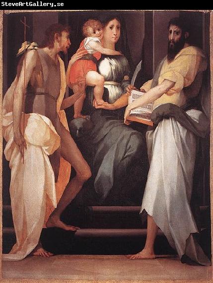 Rosso Fiorentino Madonna Enthroned between Two Saints